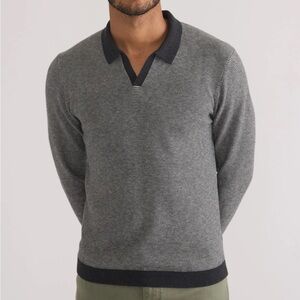 Marine Layer Liam Long Sleeve Sweater Polo